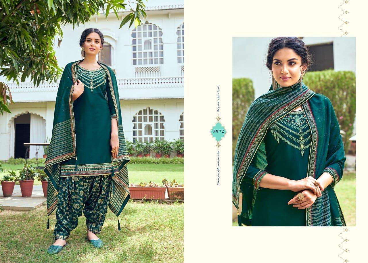 SHANGAR BY PATIYALA HOUSE VOL-21 BY KESSI FABRICS 5971 TO 5978 SERIES BEAUTIFUL COLORFUL STYLISH PRETTY PARTY WEAR CASUAL WEAR OCCASIONAL WEAR JAM SILK WITH EMBROIDERY DRESSES AT WHOLESALE PRICE
