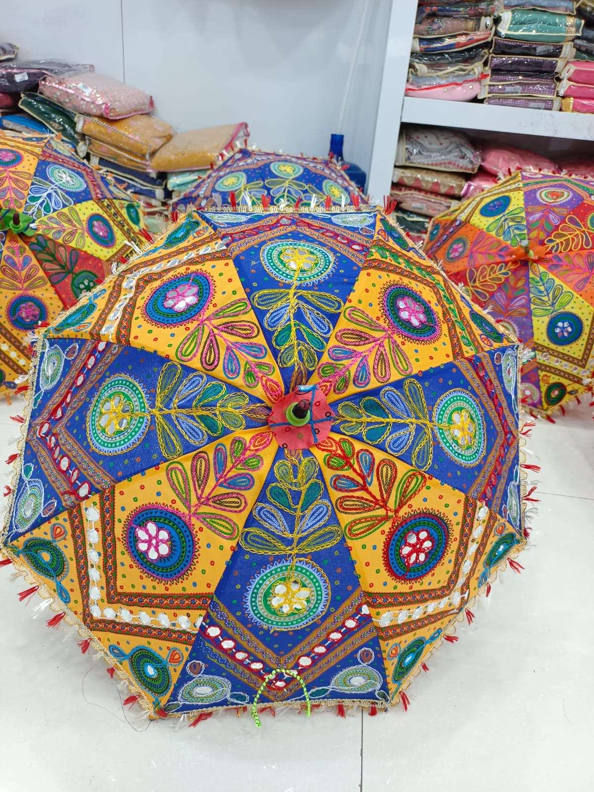 KUTCHI UMBRELLA BY FASHID WHOLESALE 01 TO 05 SERIES BEAUTIFUL AND EMBRODERED HAND CRAFTED COTTON UMBRELLA AT WHOLESALE PRICE