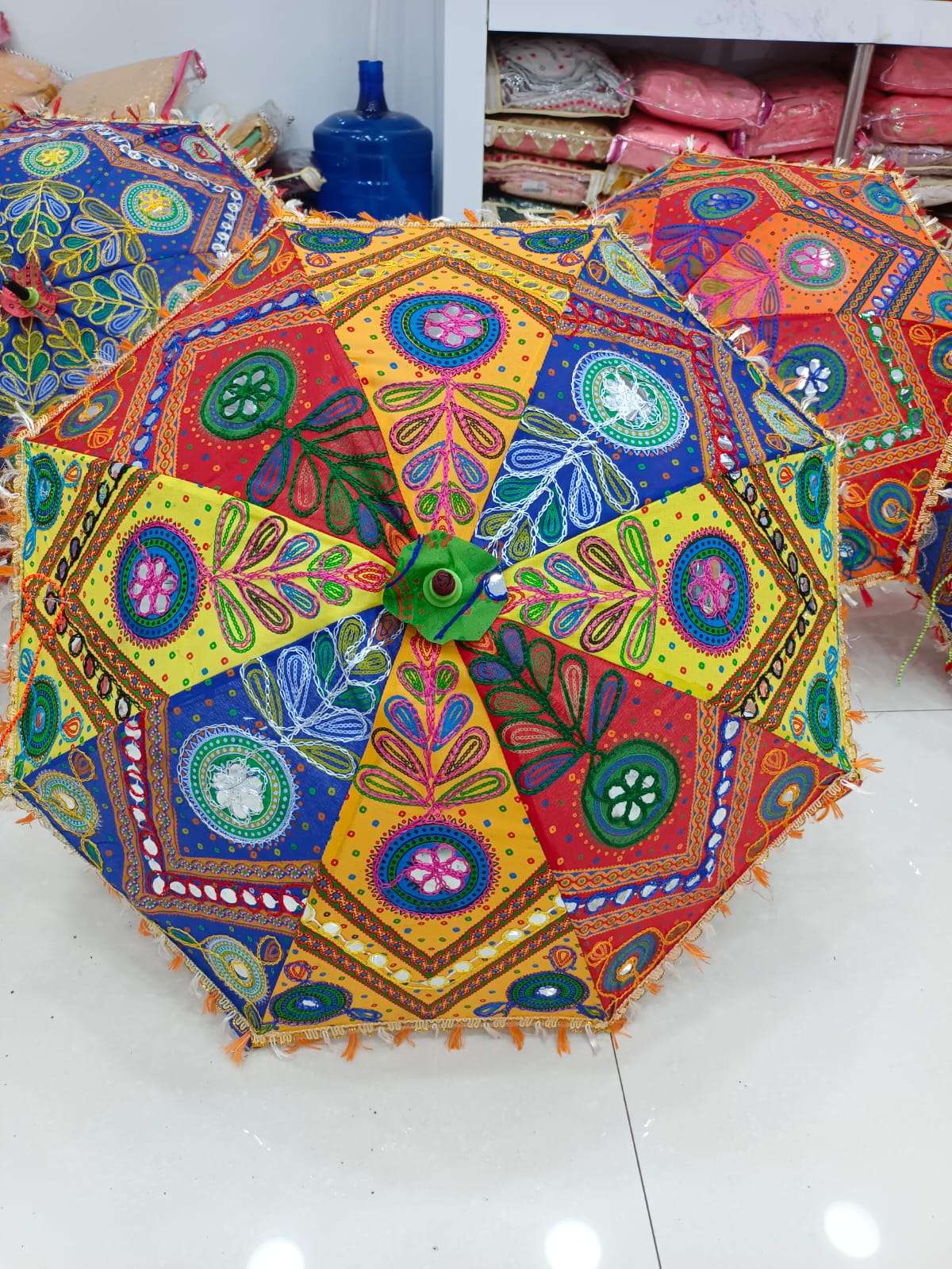 KUTCHI UMBRELLA BY FASHID WHOLESALE 01 TO 05 SERIES BEAUTIFUL AND EMBRODERED HAND CRAFTED COTTON UMBRELLA AT WHOLESALE PRICE