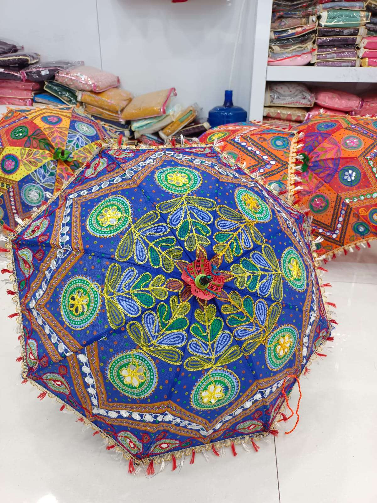 KUTCHI UMBRELLA BY FASHID WHOLESALE 01 TO 05 SERIES BEAUTIFUL AND EMBRODERED HAND CRAFTED COTTON UMBRELLA AT WHOLESALE PRICE