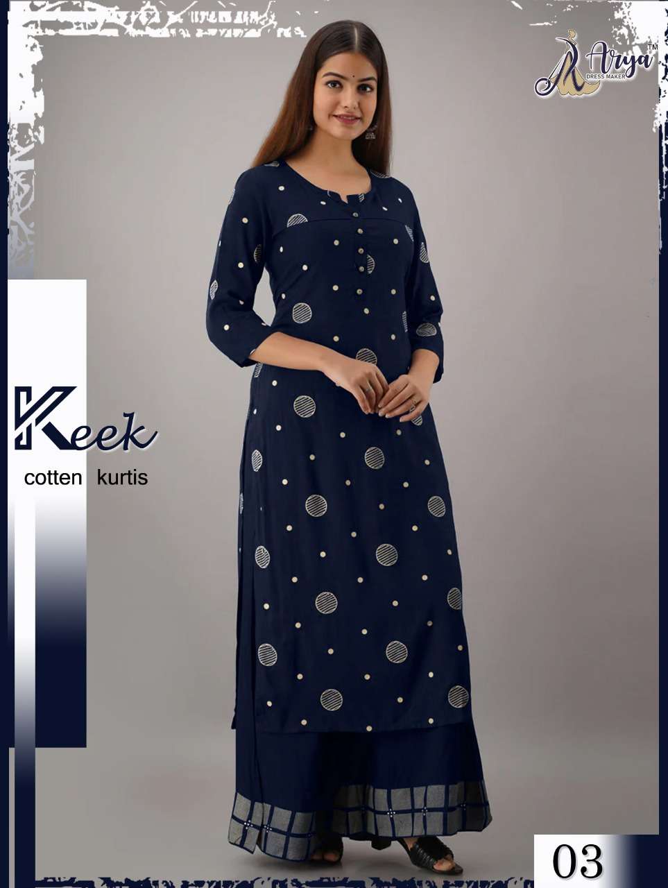 KEEK BY ARYA DRESS MAKER 01 TO 06 SERIES DESIGNER STYLISH FANCY COLORFUL BEAUTIFUL PARTY WEAR & ETHNIC WEAR COLLECTION RAYON COTTON KURTIS WITH BOTTOM AT WHOLESALE PRICE