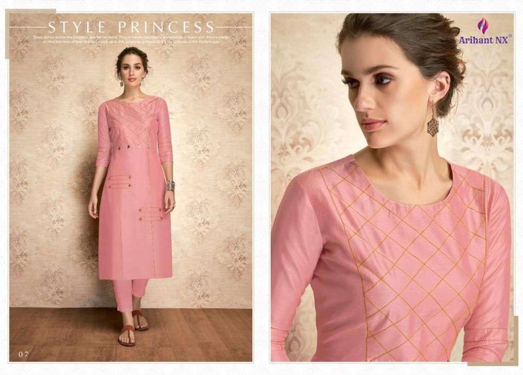 CLAIRE NX BY ARIHANT NX BEAUTIFUL STYLISH FANCY COLORFUL CASUAL WEAR & ETHNIC WEAR PURE VISCOSE SILK KURTIS AT WHOLESALE PRICE