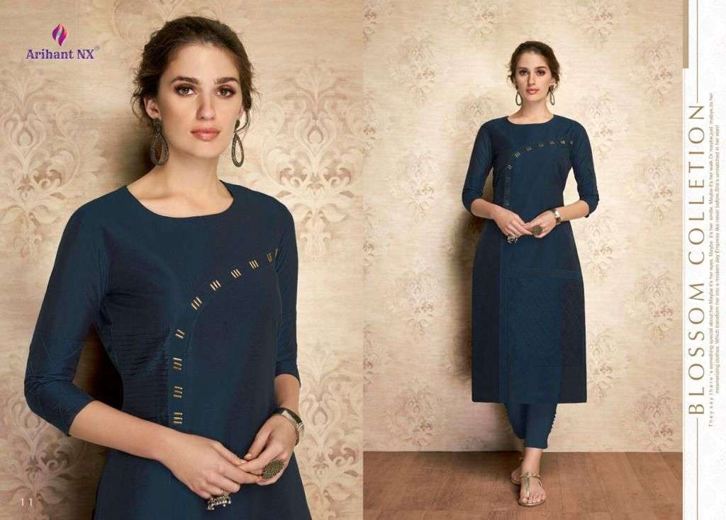CLAIRE NX BY ARIHANT NX BEAUTIFUL STYLISH FANCY COLORFUL CASUAL WEAR & ETHNIC WEAR PURE VISCOSE SILK KURTIS AT WHOLESALE PRICE