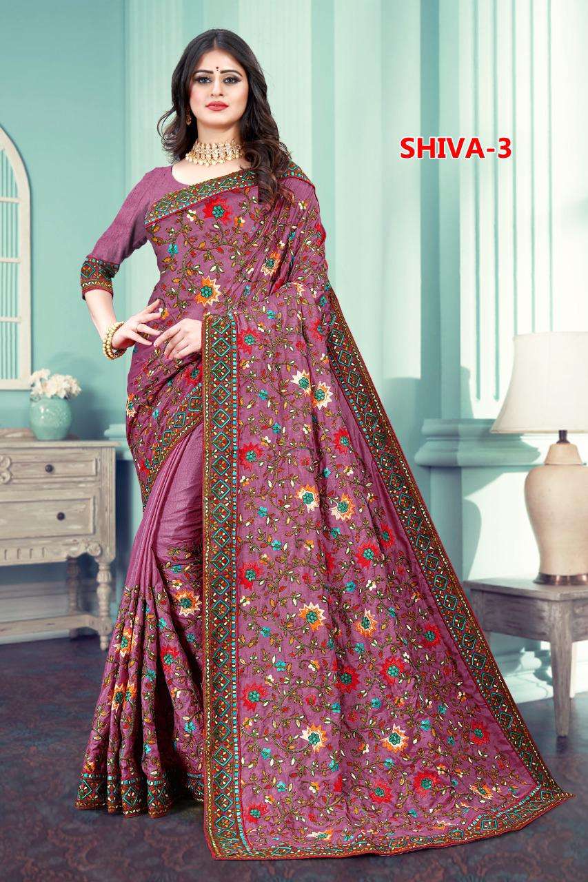 SHIVA VOL-3 BY INDO VASTRA 201 TO 304 SERIES INDIAN TRADITIONAL WEAR COLLECTION BEAUTIFUL STYLISH FANCY COLORFUL PARTY WEAR & OCCASIONAL WEAR DOLA SILK EMBROIDERED SAREES AT WHOLESALE PRICE