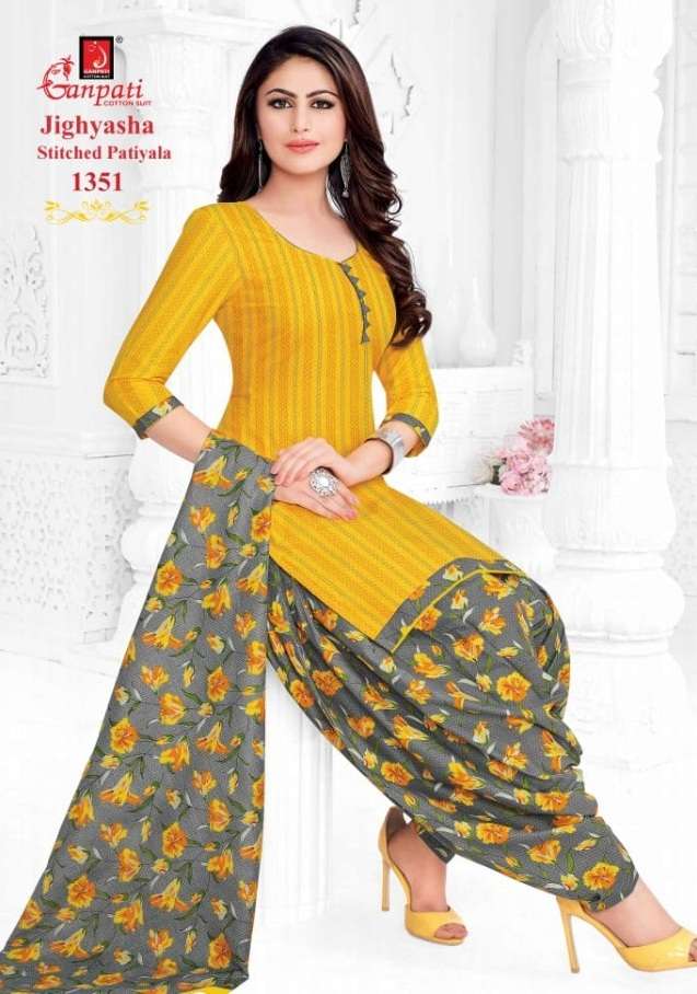 JIGHYASHA HITS BY GANPATI BEAUTIFUL SUITS STYLISH FANCY COLORFUL CASUAL WEAR & ETHNIC WEAR PURE COTTON PRINT DRESSES AT WHOLESALE PRICE