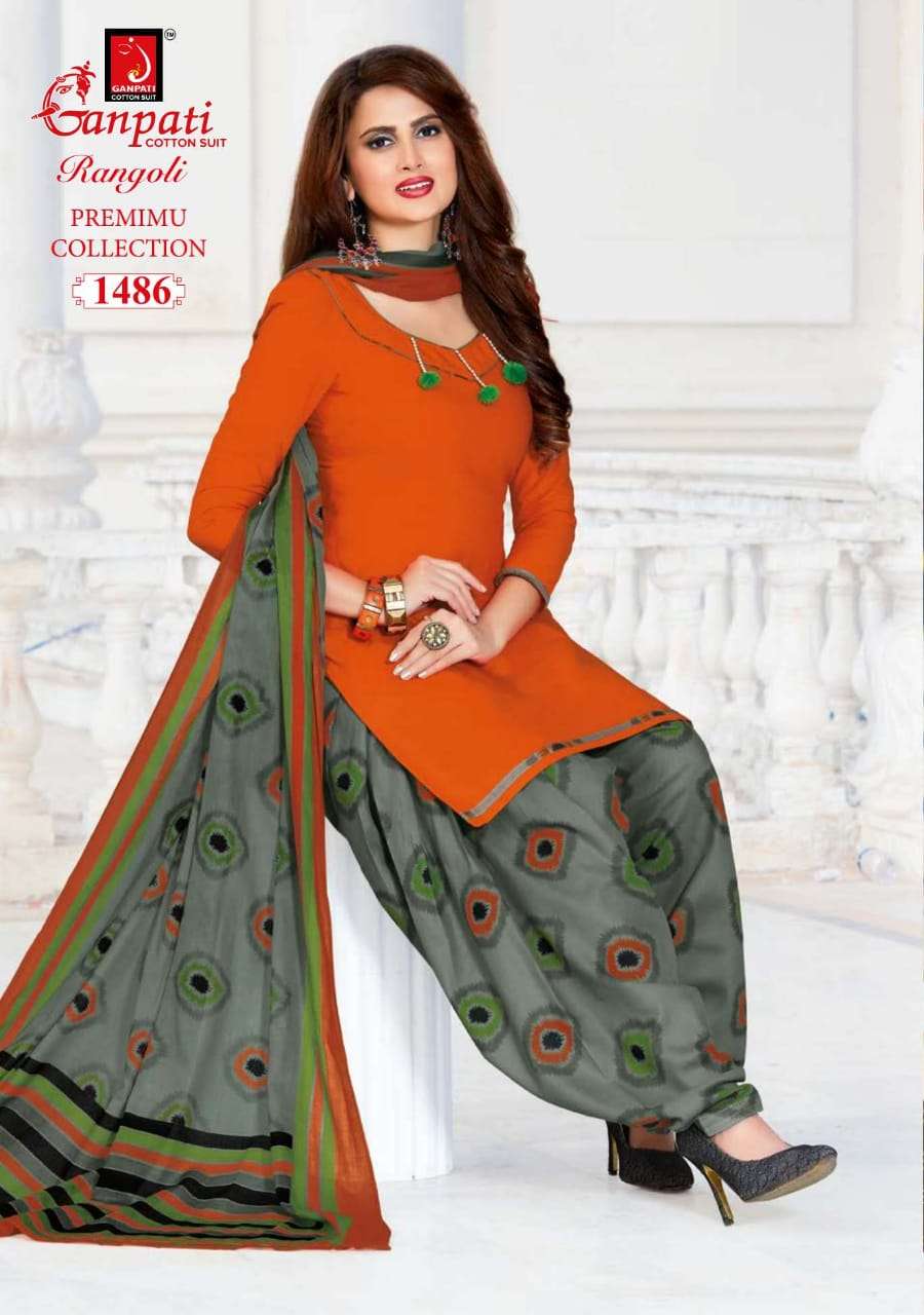 RANGOLI PREMIUM COLLECTION BY GANPATI COTTON SUIT 1481 TO 1504 SERIES BEAUTIFUL SUITS STYLISH FANCY COLORFUL CASUAL WEAR & ETHNIC WEAR COTTON DRESSES AT WHOLESALE PRICE