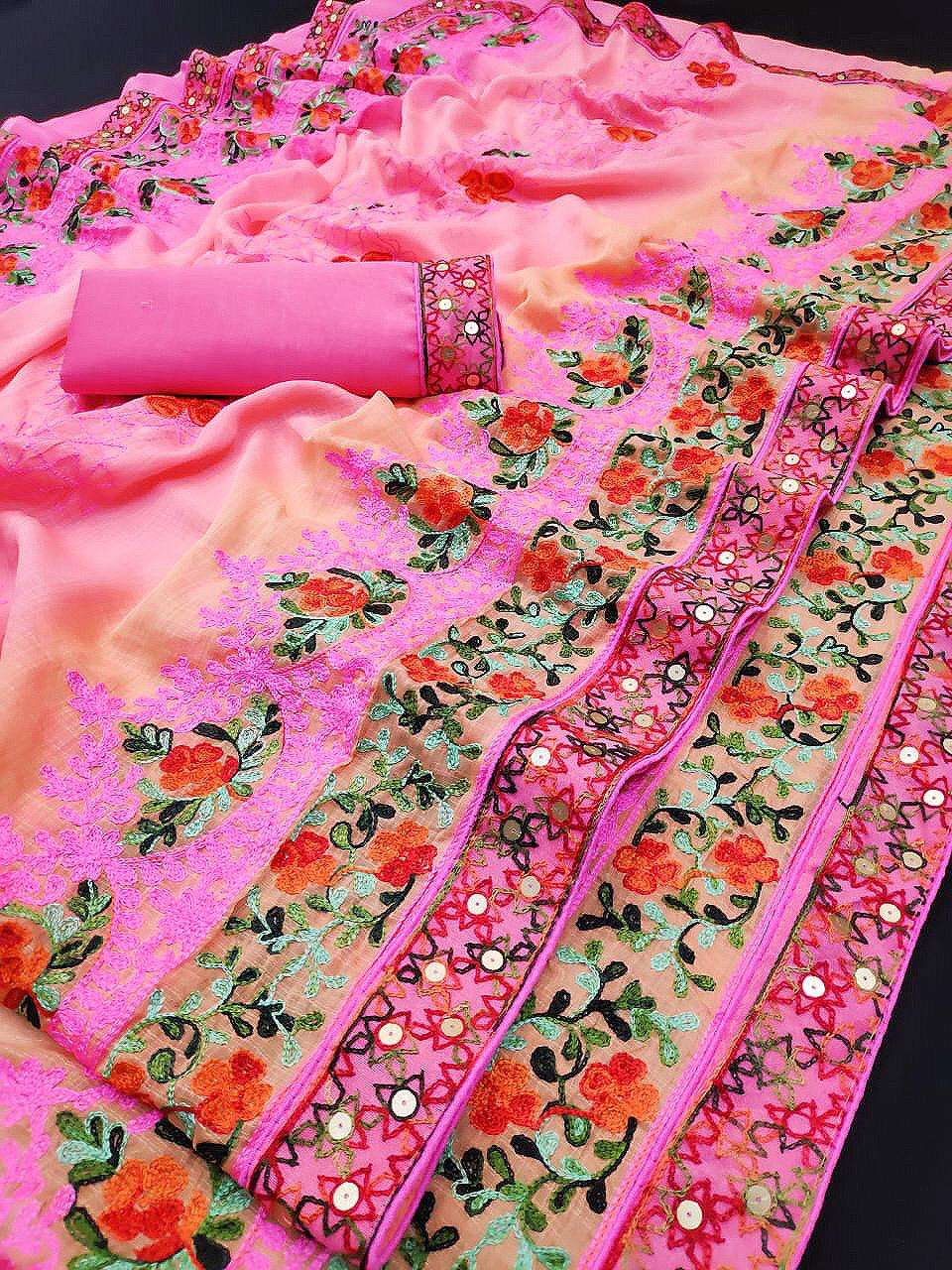 RAJWADI SAREES BY FASHID WHOLESALE 01 TO 04 SERIES SF INDIAN TRADITIONAL WEAR COLLECTION BEAUTIFUL STYLISH FANCY COLORFUL PARTY WEAR & OCCASIONAL WEAR CHIFFON SAREES AT WHOLESALE PRICE