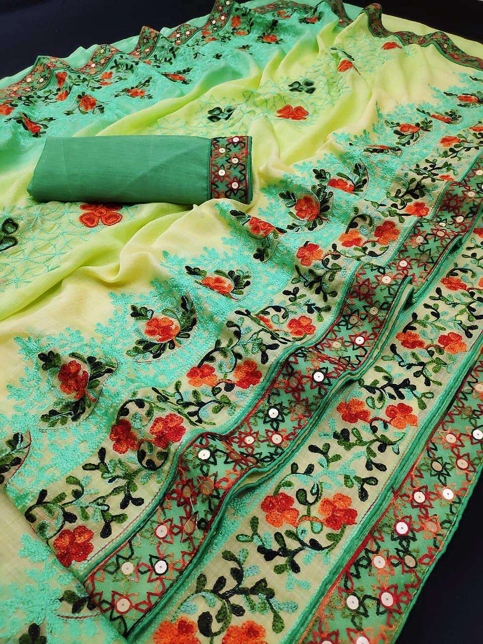 RAJWADI SAREES BY FASHID WHOLESALE 01 TO 04 SERIES SF INDIAN TRADITIONAL WEAR COLLECTION BEAUTIFUL STYLISH FANCY COLORFUL PARTY WEAR & OCCASIONAL WEAR CHIFFON SAREES AT WHOLESALE PRICE