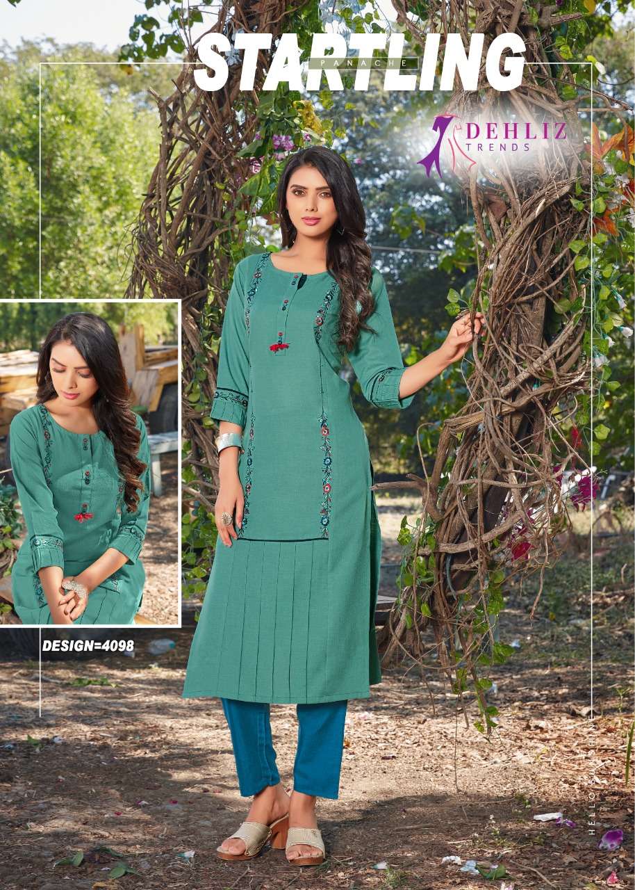 RAASHI BY DEHLIZ TRENDZ 4096 TO 4101 SERIES DESIGNER STYLISH FANCY COLORFUL BEAUTIFUL PARTY WEAR & ETHNIC WEAR COLLECTION COTTON EMBROIDERY KURTIS AT WHOLESALE PRICE