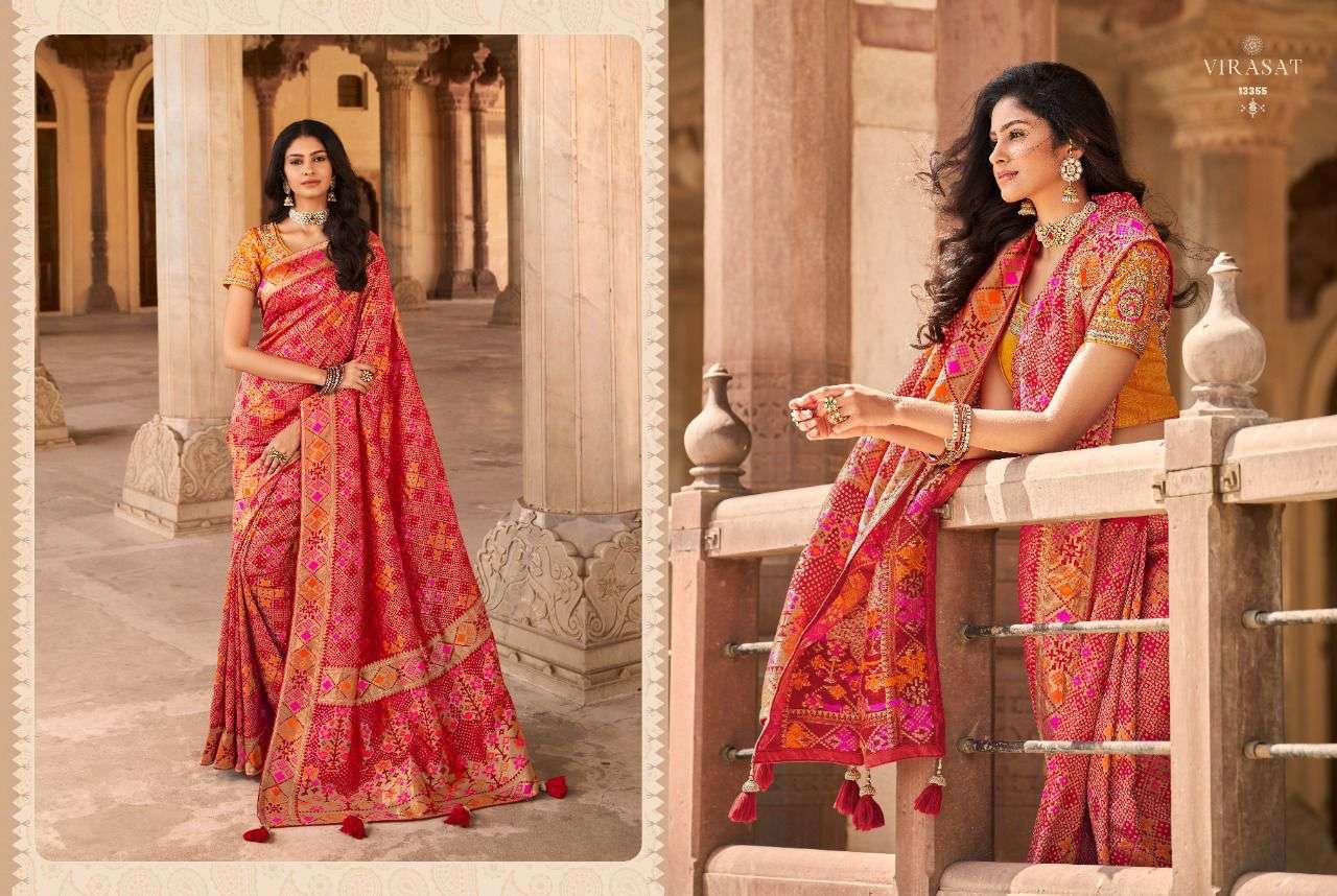 VIRASAT VOL-43 BY VIRASAT 13342 TO 13356 SERIES DESIGNER STYLISH FANCY COLORFUL BEAUTIFUL PARTY WEAR & ETHNIC WEAR COLLECTION SILK GOWNS AT WHOLESALE PRICE