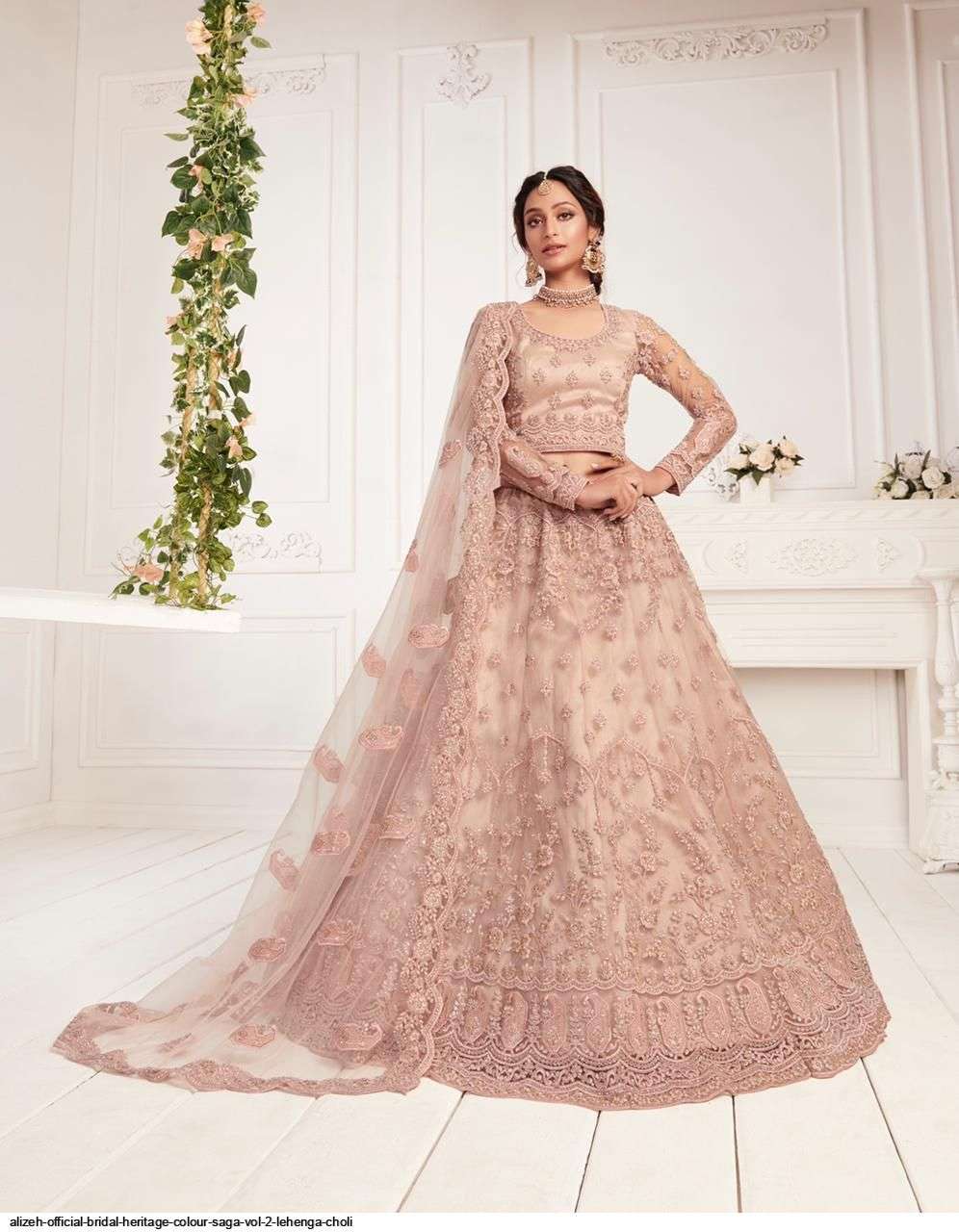 Bridal Heritage Colours Saga Vol-2 By Alizeh Beautiful Colorful Fancy Wedding Collection Occasional Wear & Party Wear Net Lehengas At Wholesale Price