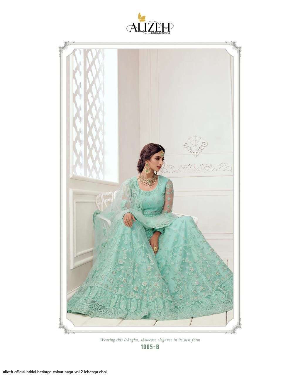 Bridal Heritage Colours Saga Vol-2 By Alizeh Beautiful Colorful Fancy Wedding Collection Occasional Wear & Party Wear Net Lehengas At Wholesale Price