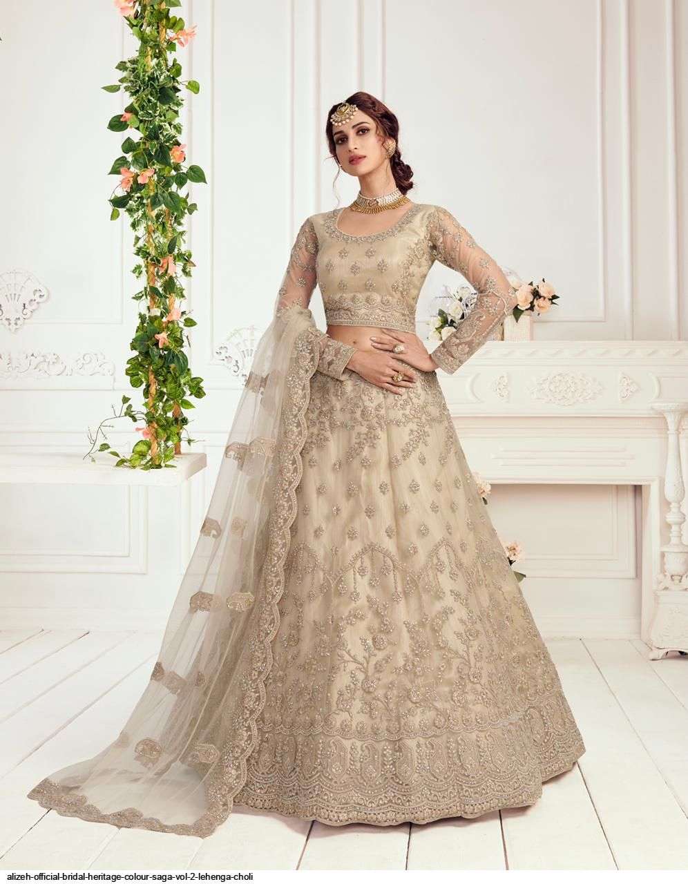 Bridal Heritage Colours Saga Vol-2 By Alizeh Beautiful Colorful Fancy Wedding Collection Occasional Wear & Party Wear Net Lehengas At Wholesale Price