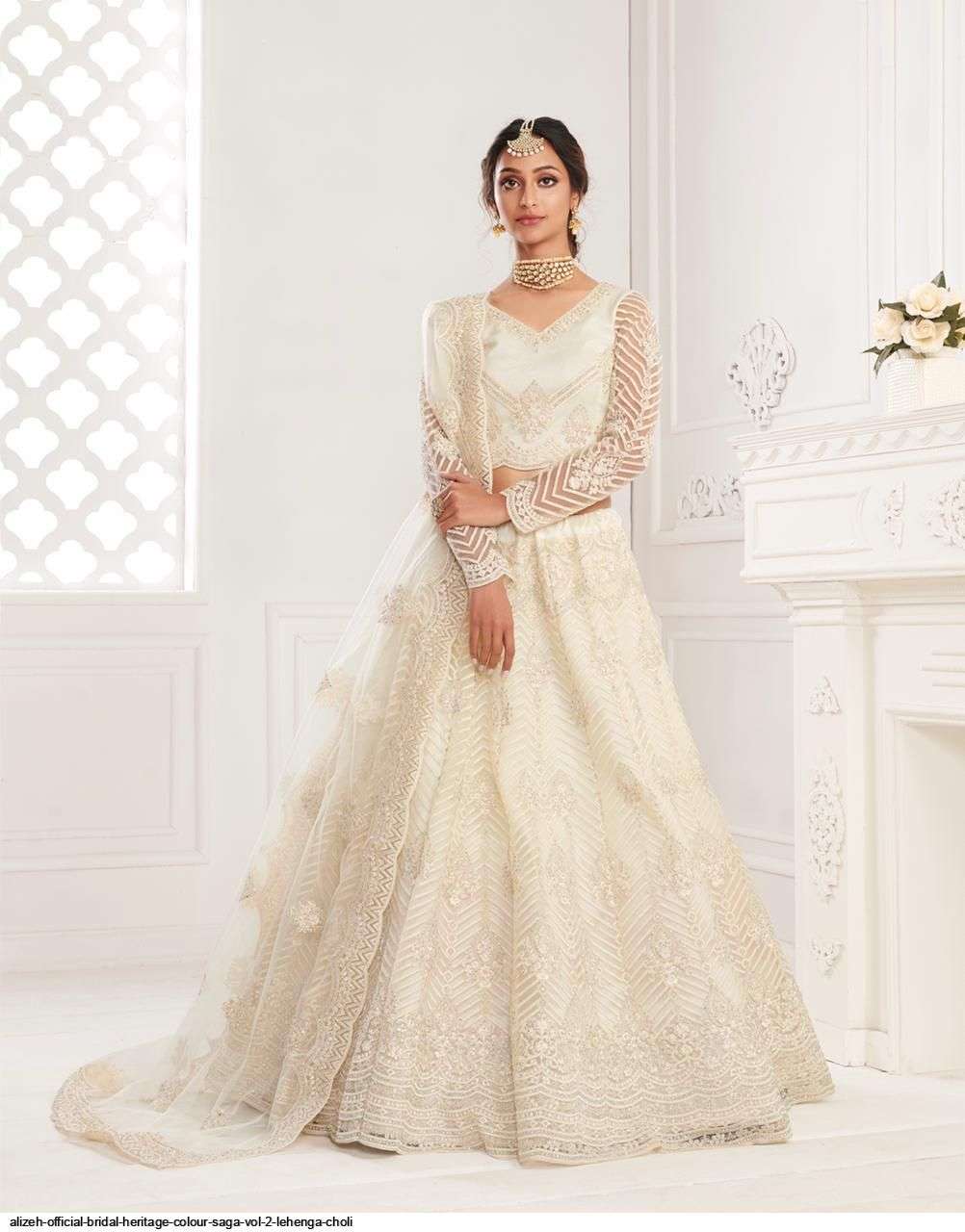 Bridal Heritage Colours Saga Vol-2 By Alizeh Beautiful Colorful Fancy Wedding Collection Occasional Wear & Party Wear Net Lehengas At Wholesale Price