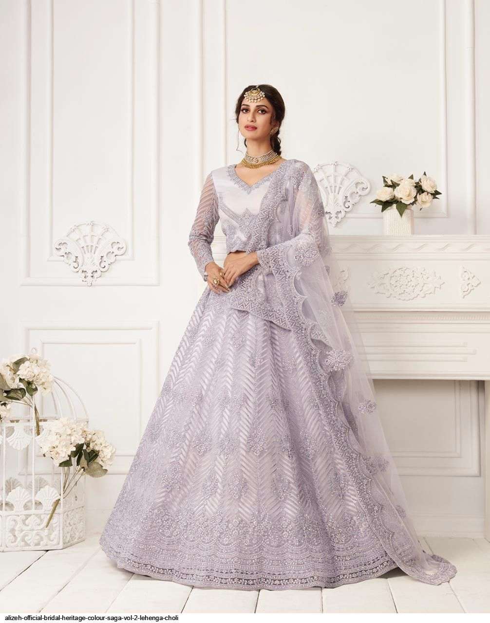 Bridal Heritage Colours Saga Vol-2 By Alizeh Beautiful Colorful Fancy Wedding Collection Occasional Wear & Party Wear Net Lehengas At Wholesale Price