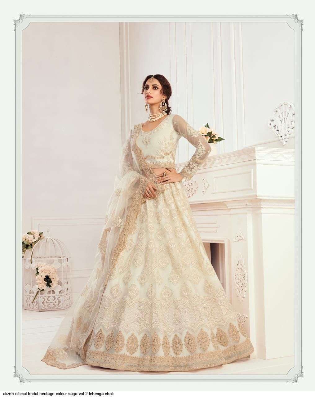Bridal Heritage Colours Saga Vol-2 By Alizeh Beautiful Colorful Fancy Wedding Collection Occasional Wear & Party Wear Net Lehengas At Wholesale Price