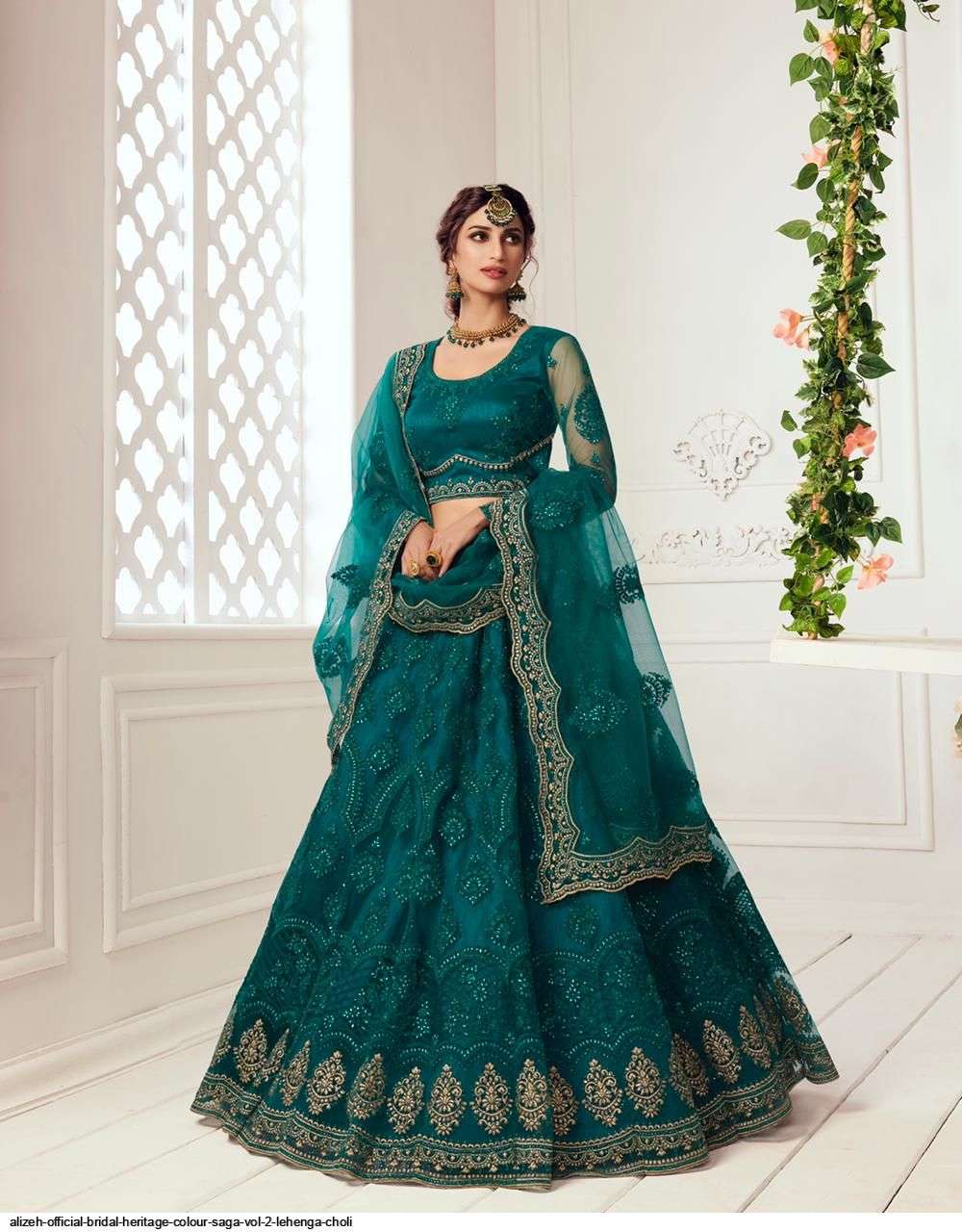 Bridal Heritage Colours Saga Vol-2 By Alizeh Beautiful Colorful Fancy Wedding Collection Occasional Wear & Party Wear Net Lehengas At Wholesale Price