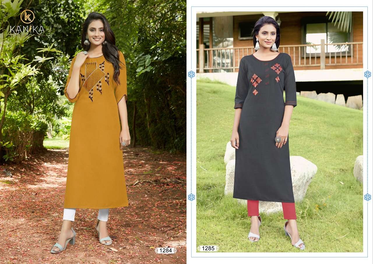 ADITI VOL-10 BY KANIKA 1283 TO 1292 SERIES DESIGNER STYLISH FANCY COLORFUL BEAUTIFUL PARTY WEAR & ETHNIC WEAR COLLECTION RUBY SILK EMBROIDERED KURTIS AT WHOLESALE PRICE