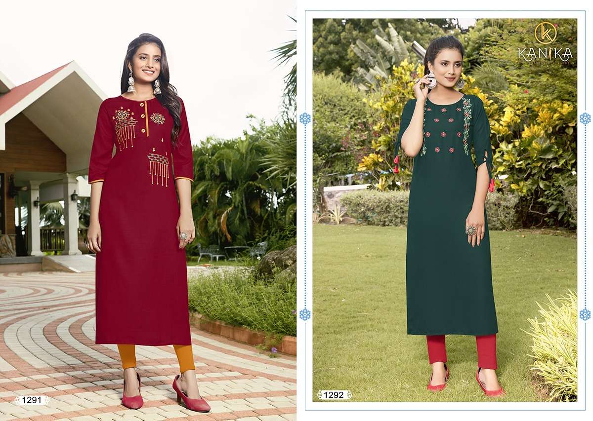 ADITI VOL-10 BY KANIKA 1283 TO 1292 SERIES DESIGNER STYLISH FANCY COLORFUL BEAUTIFUL PARTY WEAR & ETHNIC WEAR COLLECTION RUBY SILK EMBROIDERED KURTIS AT WHOLESALE PRICE