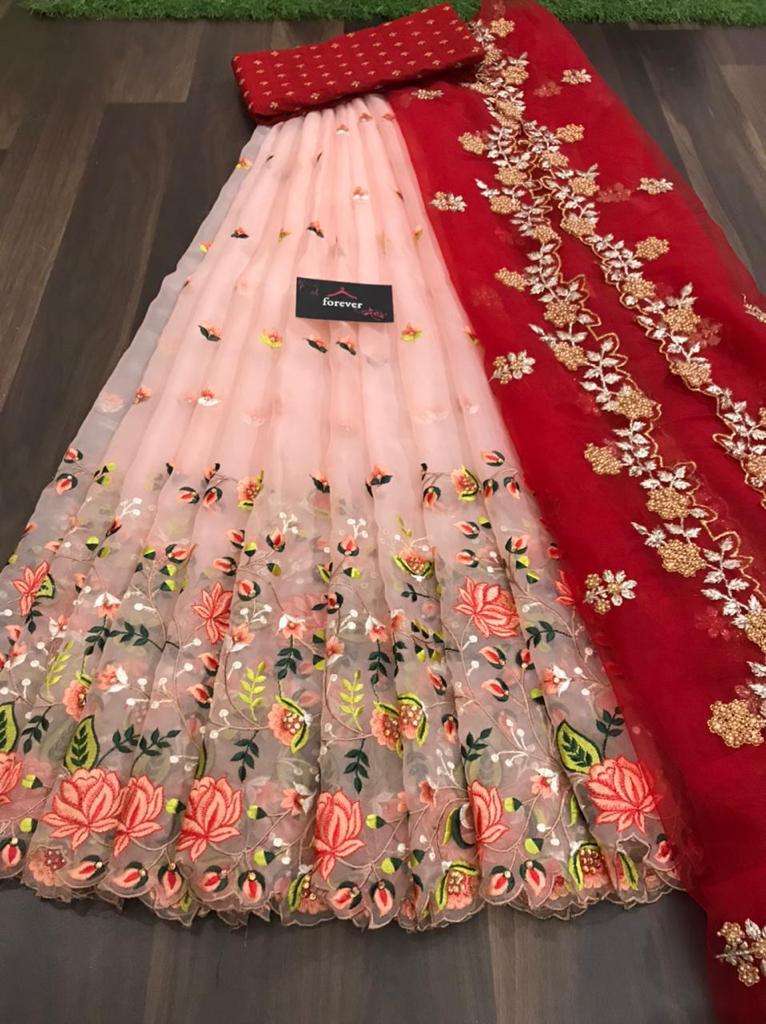 Kr-1001 By Fashid Wholesale 01 To 08 Series Indian Traditional Beautiful Stylish Designer Banarasi Silk Jacquard Embroidered Party Wear Heavy Net Lehengas At Wholesale Price