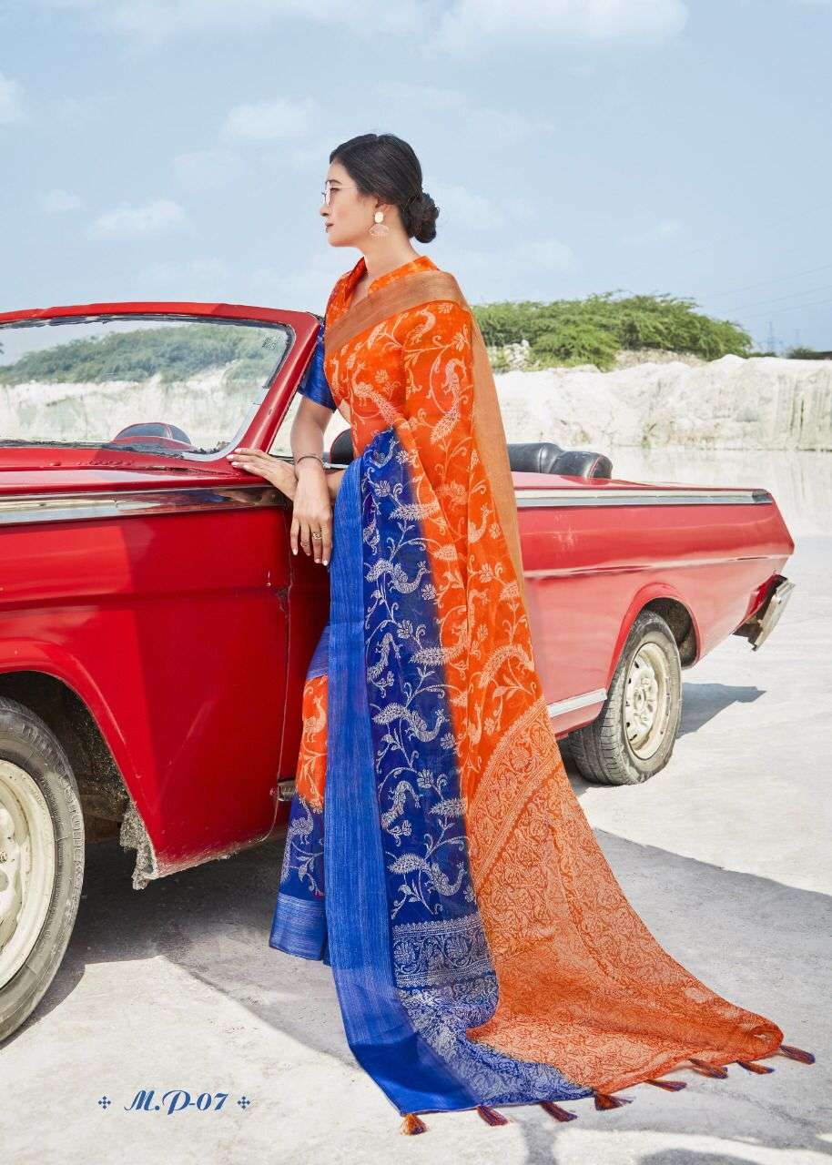 MAYURA PATTU BY MYRA 01 TO 09 SERIES INDIAN TRADITIONAL WEAR COLLECTION BEAUTIFUL STYLISH FANCY COLORFUL PARTY WEAR & OCCASIONAL WEAR ORGANZA KHADI SILK SAREES AT WHOLESALE PRICE