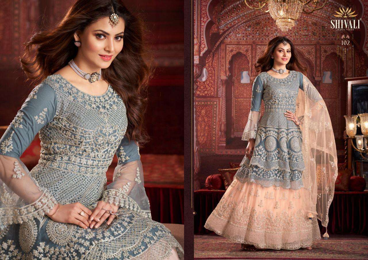 URVASHI BY SHIVALI 101 TO 106 SERIES BEAUTIFUL SUITS COLORFUL STYLISH FANCY CASUAL WEAR & ETHNIC WEAR FANCY DRESSES AT WHOLESALE PRICE