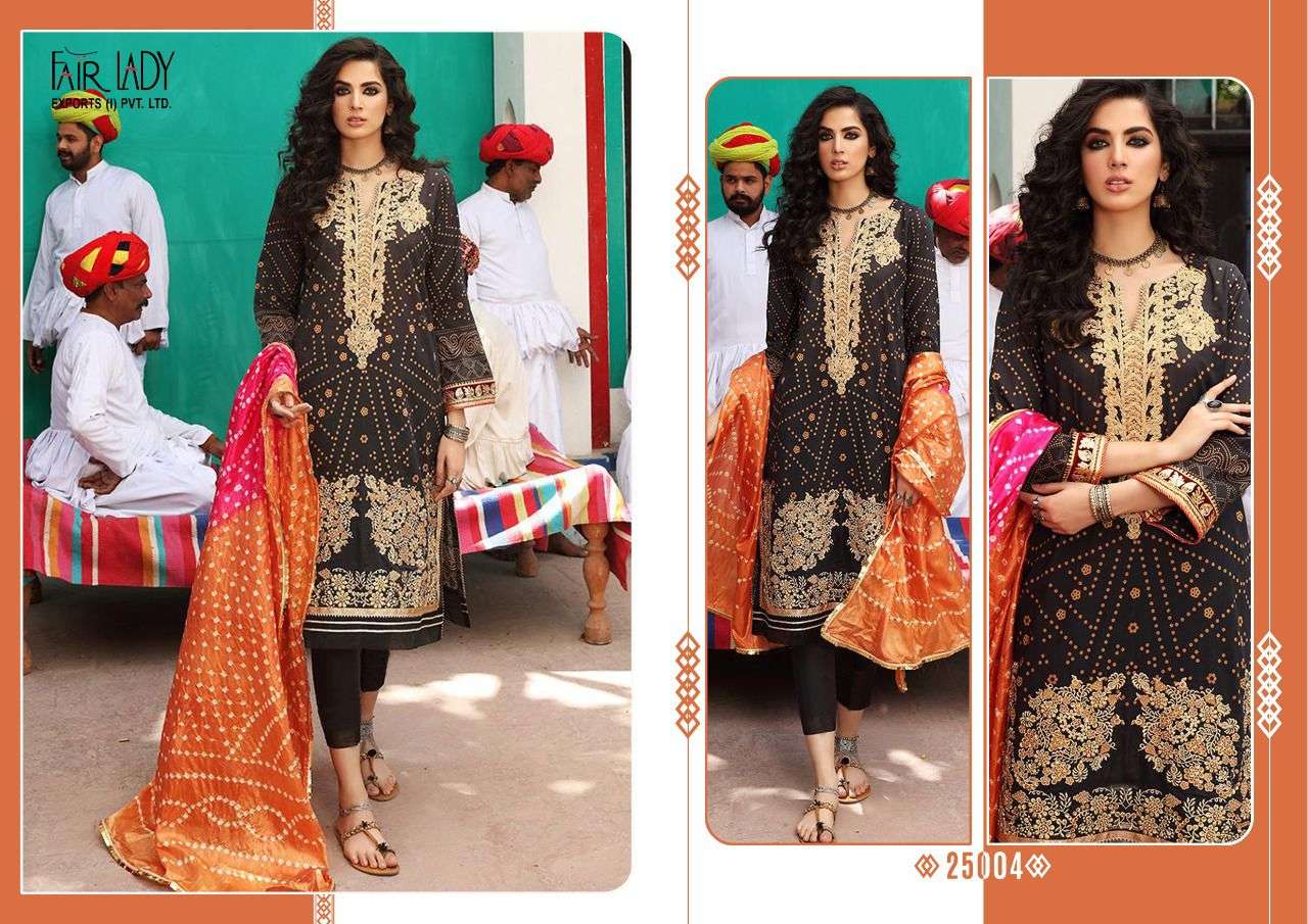 ANIIQ BY FAIR LADY 25001 TO 25005 SERIES DESIGNER PAKISTANI SUITS BEAUTIFUL STYLISH FANCY COLORFUL PARTY WEAR & OCCASIONAL WEAR LAWN COTTON DIGITAL PRINT EMBROIDERED DRESSES AT WHOLESALE PRICE