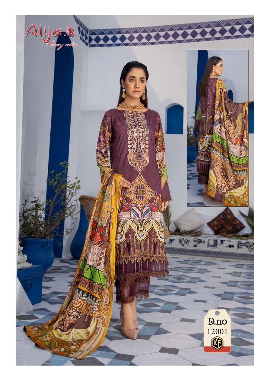 ALIJA.B VOL-12 BY KEVAL FAB 12001 TO 12006 SERIES BEAUTIFUL SUITS COLORFUL STYLISH FANCY CASUAL WEAR & ETHNIC WEAR HEAVY COTTON PRINT DRESSES AT WHOLESALE PRICE