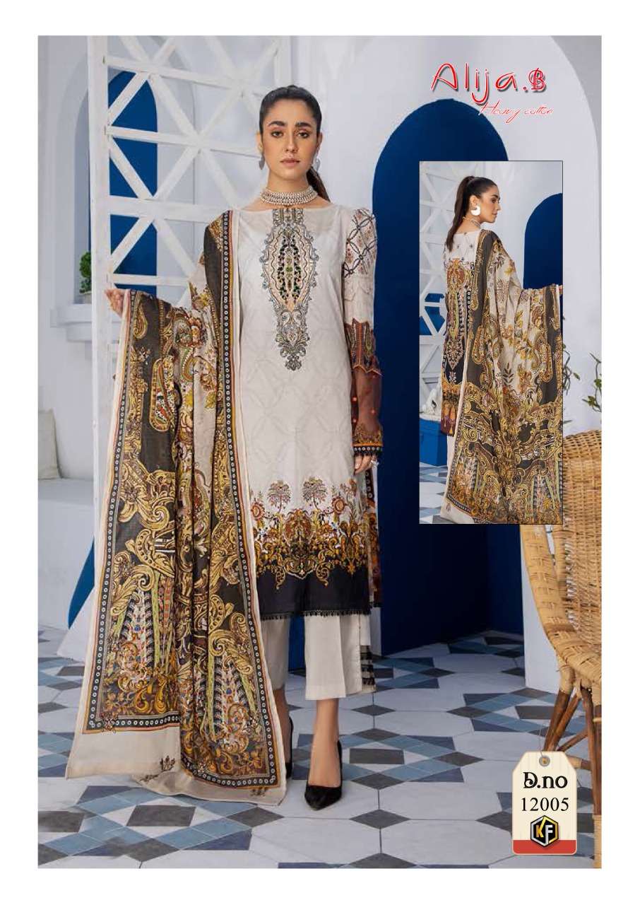 ALIJA.B VOL-12 BY KEVAL FAB 12001 TO 12006 SERIES BEAUTIFUL SUITS COLORFUL STYLISH FANCY CASUAL WEAR & ETHNIC WEAR HEAVY COTTON PRINT DRESSES AT WHOLESALE PRICE