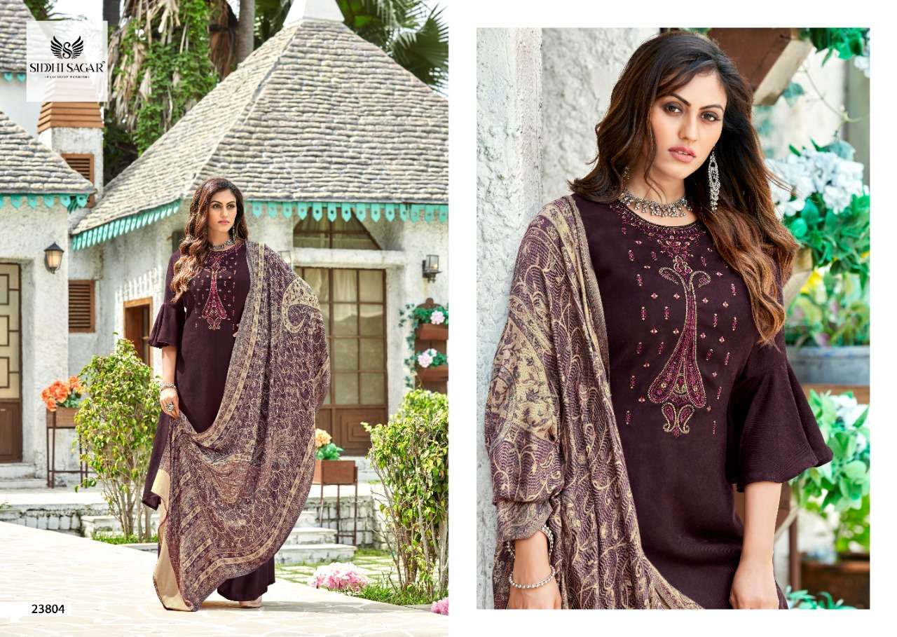 ZAINAB BY SIDDHI SAGAR 23801 TO 23808 SERIES BEAUTIFUL SUITS COLORFUL STYLISH FANCY CASUAL WEAR & ETHNIC WEAR PASHMINA PRINT DRESSES AT WHOLESALE PRICE