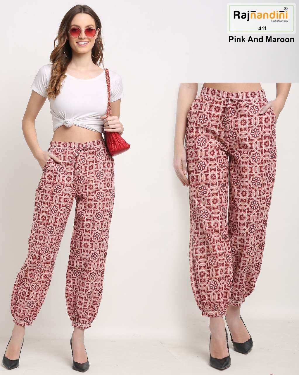 PLAZZO VOL-1 BY RAJNANDINI STYLISH FANCY BEAUTIFUL COLORFUL CASUAL WEAR & ETHNIC WEAR PURE COTTON PANTS AT WHOLESALE PRICE