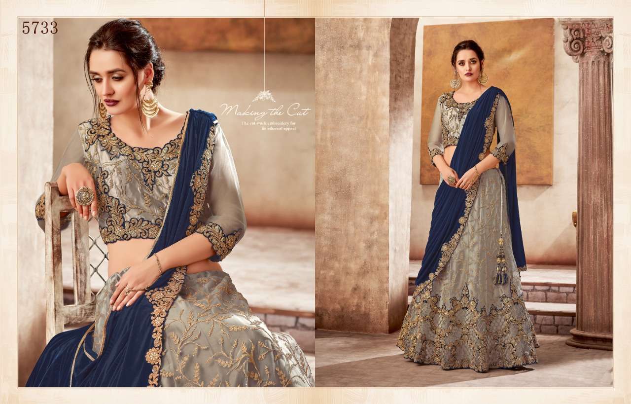 AMIRAH BY MOHMANTHAN 5724 TO 5738 SERIES DESIGNER BEAUTIFUL NAVRATRI COLLECTION OCCASIONAL WEAR & PARTY WEAR FANCY LEHENGAS AT WHOLESALE PRICE