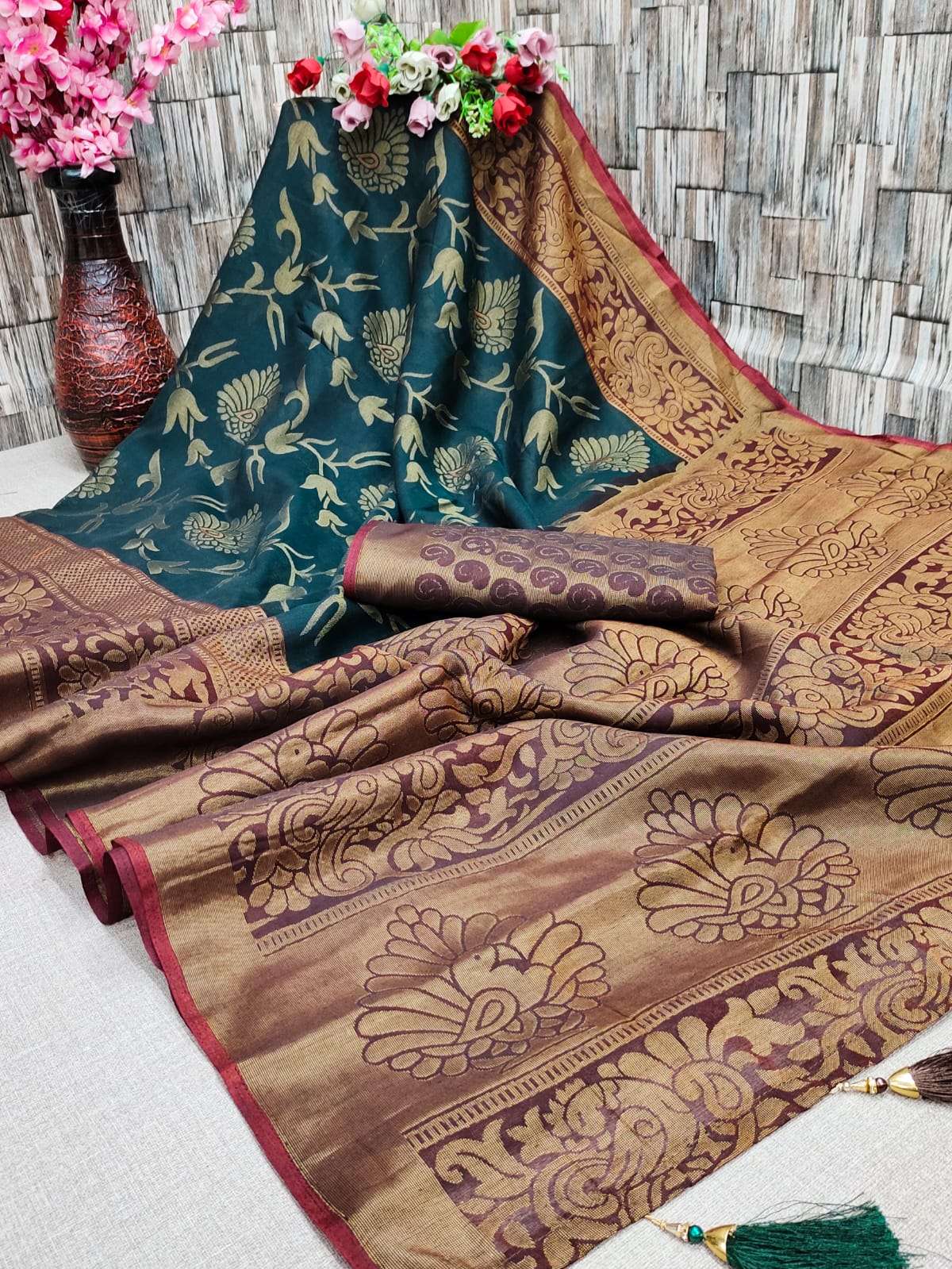 MYRA VOL-2 BY MYRA 201 TO 205 SERIES INDIAN TRADITIONAL WEAR COLLECTION BEAUTIFUL STYLISH FANCY COLORFUL PARTY WEAR & OCCASIONAL WEAR BRASSO SILK SAREES AT WHOLESALE PRICE