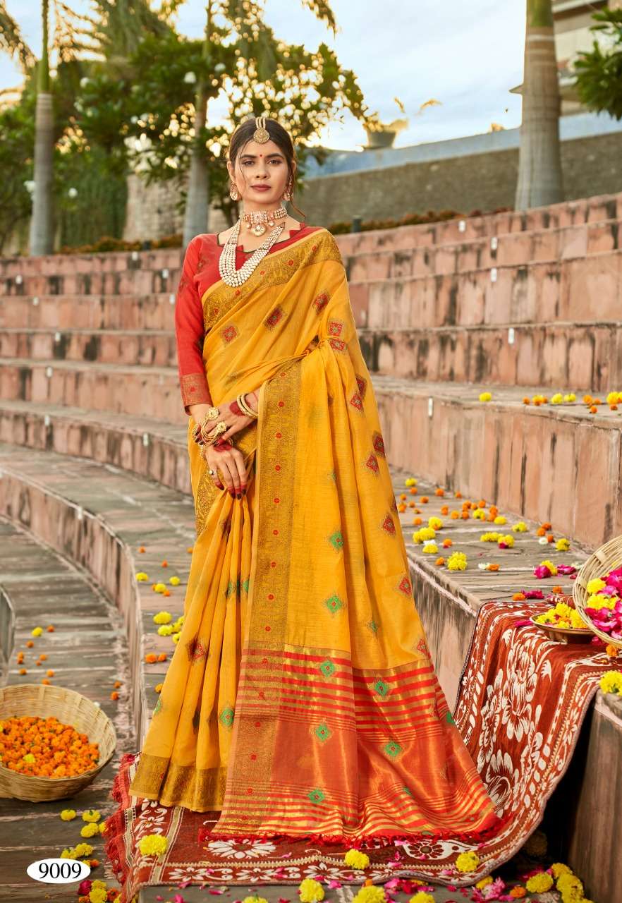SILK PALACE VOL-2 BY SIDDHARTH 9008 TO 9013 SERIES INDIAN TRADITIONAL WEAR COLLECTION BEAUTIFUL STYLISH FANCY COLORFUL PARTY WEAR & OCCASIONAL WEAR SOFT COTTON SAREES AT WHOLESALE PRICE