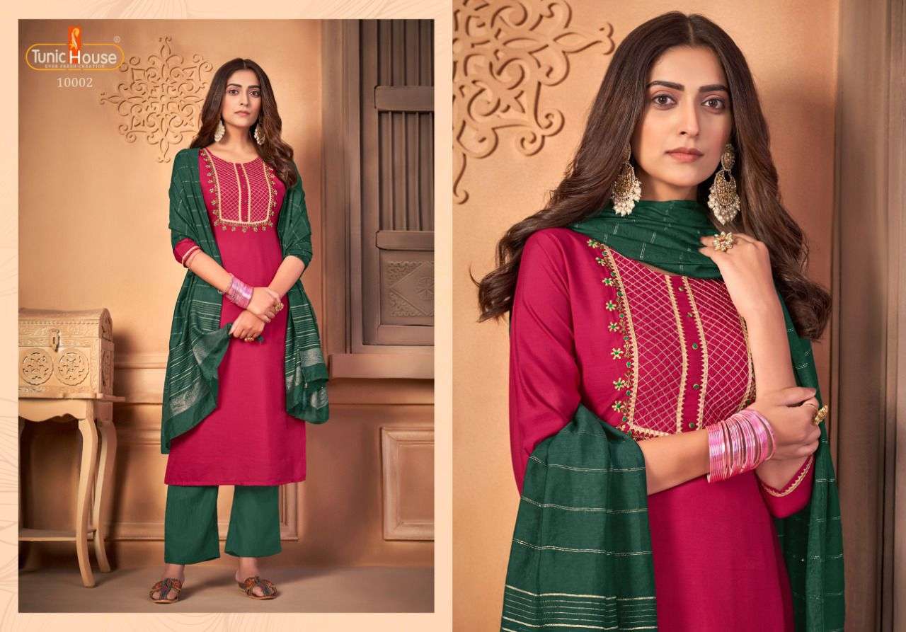 UTSAV BY TUNIC HOUSE 10001 TO 10004 SERIES BEAUTIFUL SUITS COLORFUL STYLISH FANCY CASUAL WEAR & ETHNIC WEAR PREMIUM SILK DRESSES AT WHOLESALE PRICE