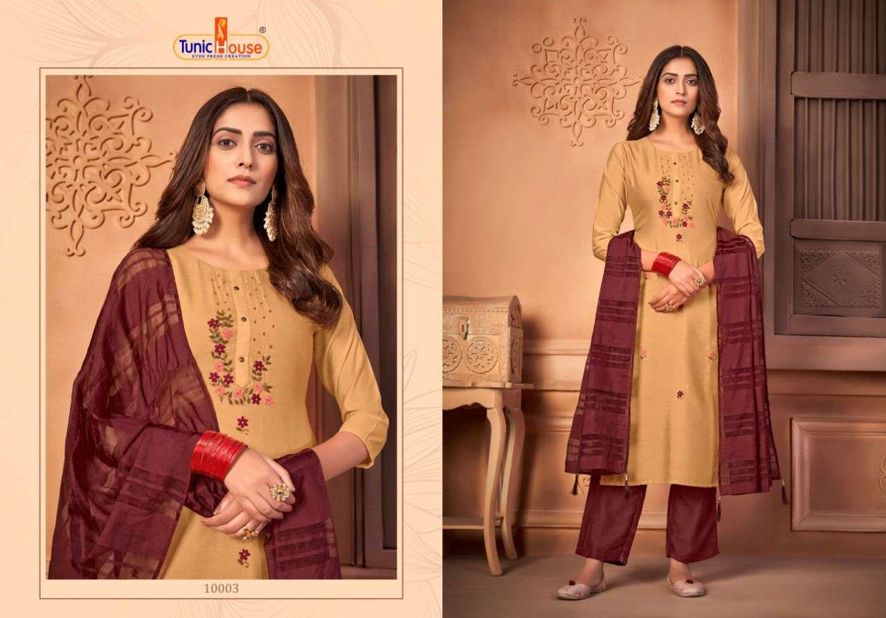 UTSAV BY TUNIC HOUSE 10001 TO 10004 SERIES BEAUTIFUL SUITS COLORFUL STYLISH FANCY CASUAL WEAR & ETHNIC WEAR PREMIUM SILK DRESSES AT WHOLESALE PRICE