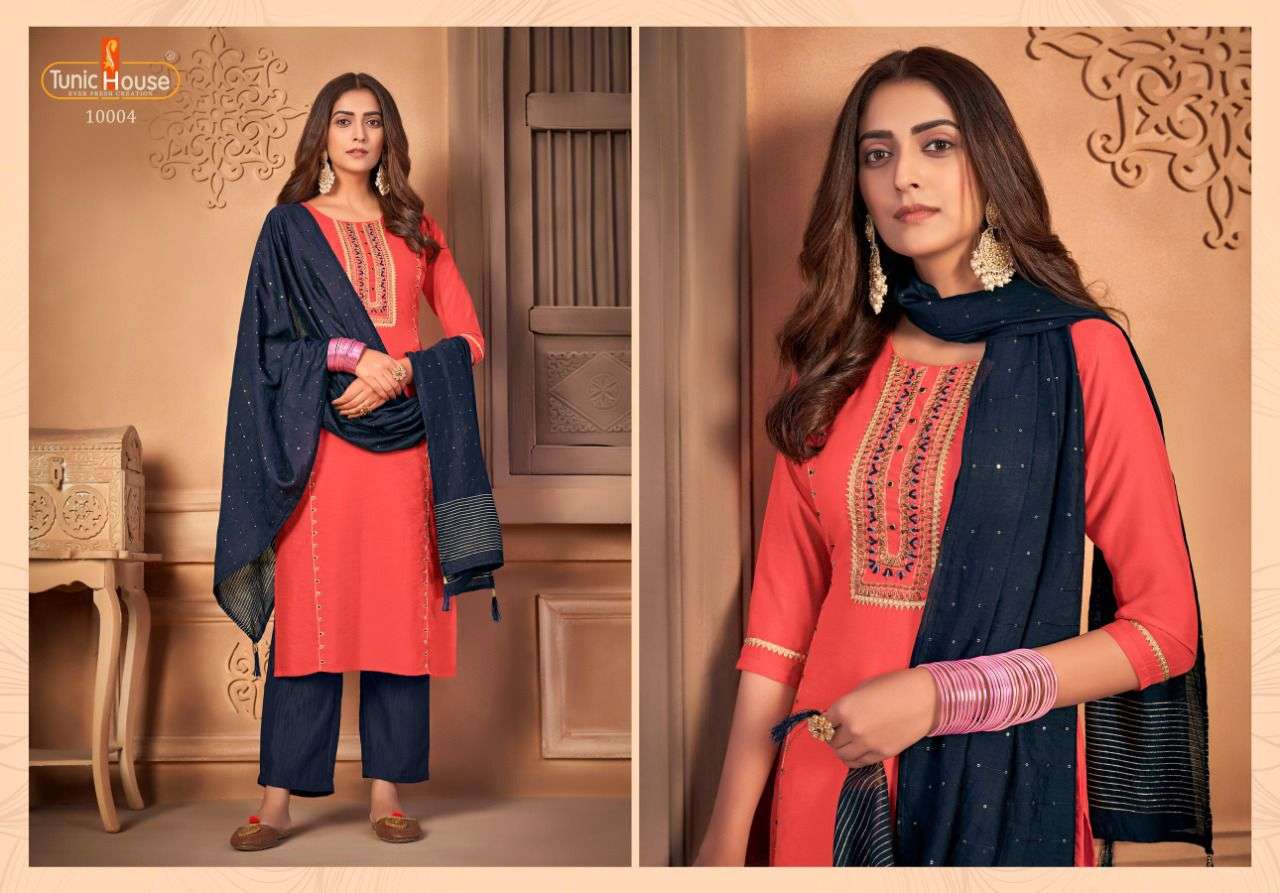 UTSAV BY TUNIC HOUSE 10001 TO 10004 SERIES BEAUTIFUL SUITS COLORFUL STYLISH FANCY CASUAL WEAR & ETHNIC WEAR PREMIUM SILK DRESSES AT WHOLESALE PRICE
