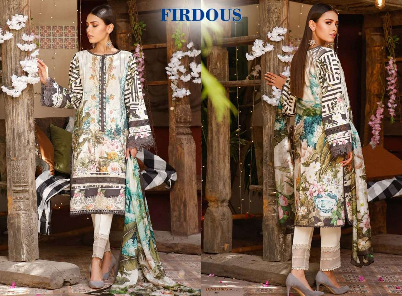 FIRDOUS JADE BY AGHA NOOR 1001 TO 1010 SERIES BEAUTIFUL STYLISH SHARARA SUITS FANCY COLORFUL CASUAL WEAR & ETHNIC WEAR & READY TO WEAR JAM SATIN COTTON DRESSES AT WHOLESALE PRICE