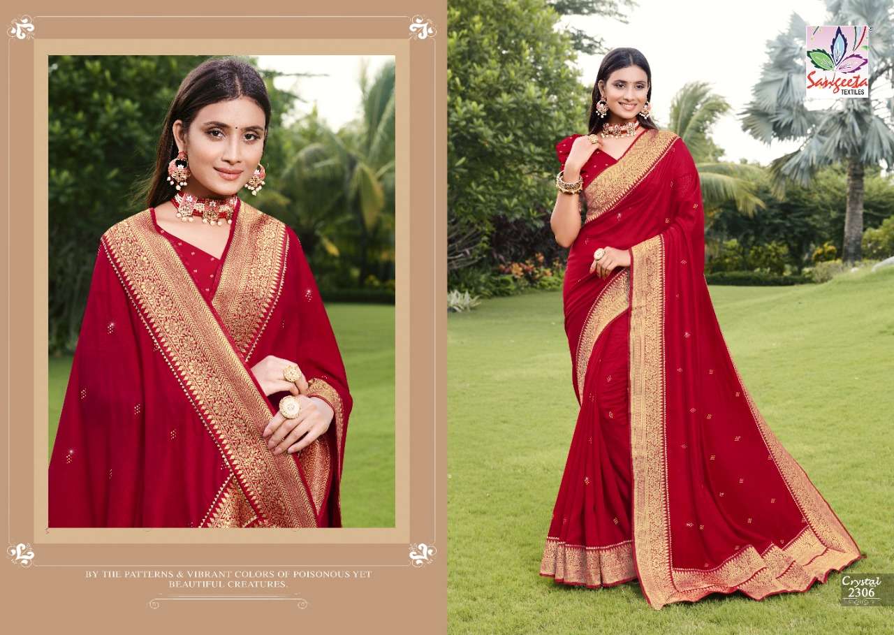EXOTICA BY SANGEETA 2304 TO 2312 SERIES INDIAN TRADITIONAL WEAR COLLECTION BEAUTIFUL STYLISH FANCY COLORFUL PARTY WEAR & OCCASIONAL WEAR SATIN GEORGETTE SAREES AT WHOLESALE PRICE