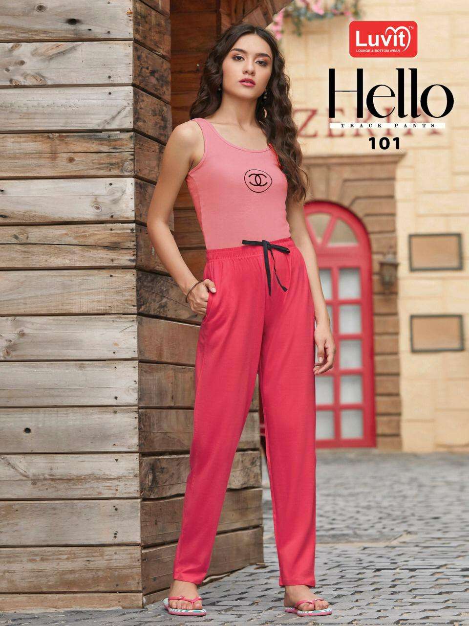 HELLO BY LUVIT 101 TO 110 SERIES BEAUTIFUL STYLISH FANCY COLORFUL CASUAL WEAR & ETHNIC WEAR & READY TO WEAR PURE SINKER PANTS AT WHOLESALE PRICE