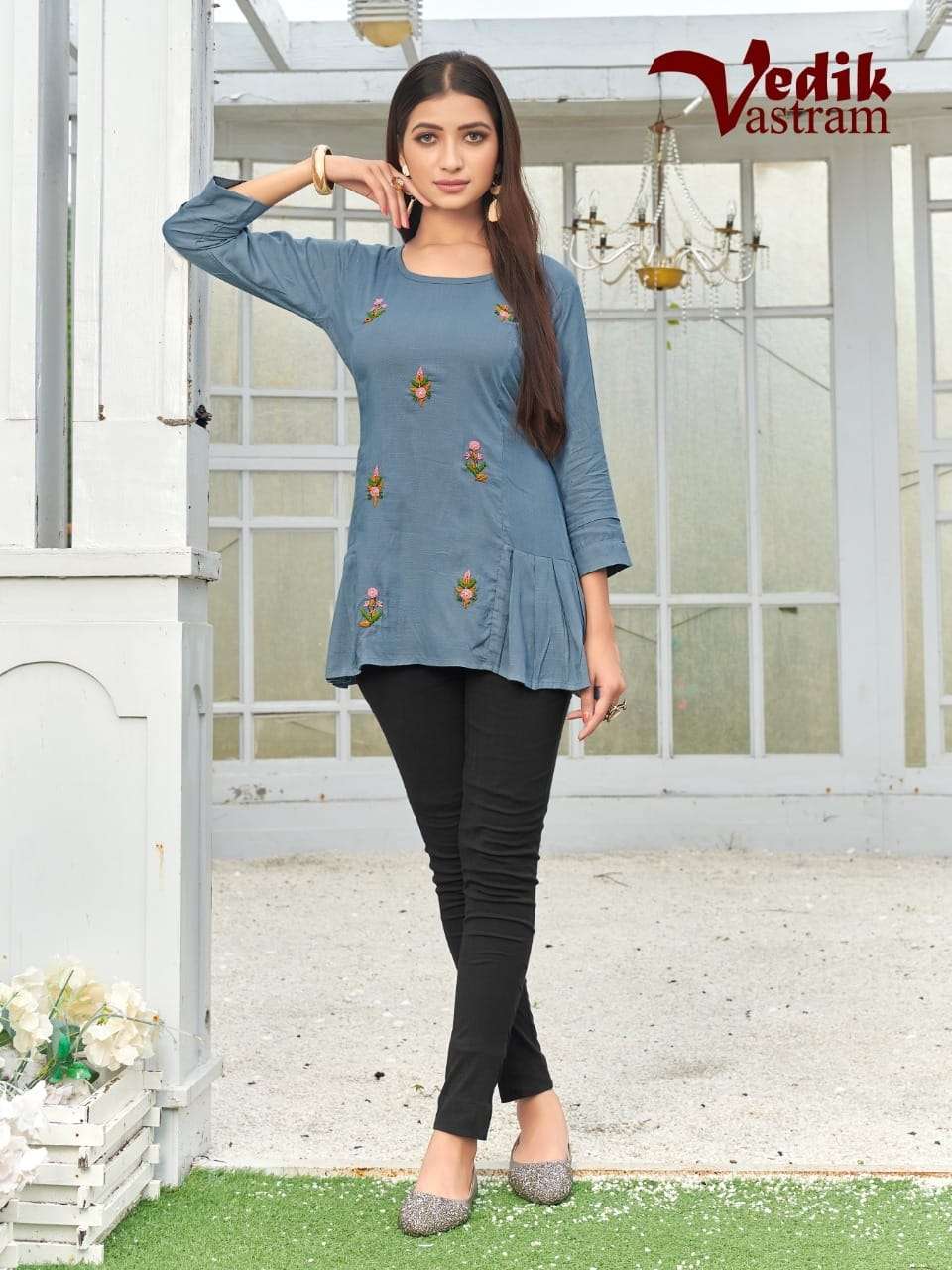 ELIZA VOL-1 BY VEDIK VASTRAM 101 TO 106 SERIES DESIGNER STYLISH FANCY COLORFUL BEAUTIFUL PARTY WEAR & ETHNIC WEAR COLLECTION RAYON SLUB WITH WORK KURTIS AT WHOLESALE PRICE
