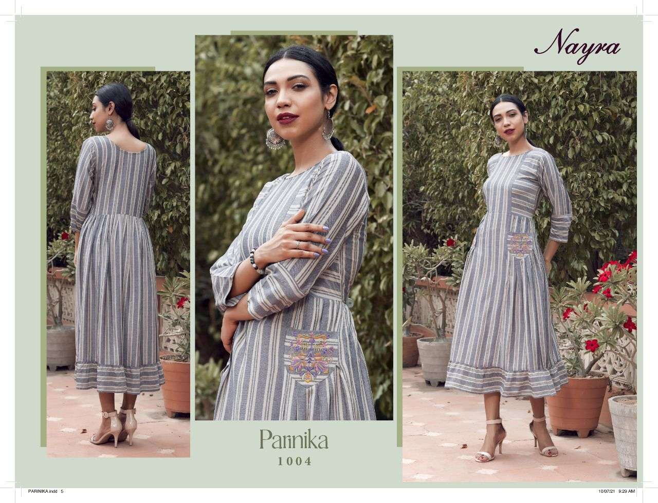 PARINIKA BY NAYRA 1001 TO 1004 SERIES DESIGNER STYLISH FANCY COLORFUL BEAUTIFUL PARTY WEAR & ETHNIC WEAR COLLECTION FANCY KURTIS AT WHOLESALE PRICE