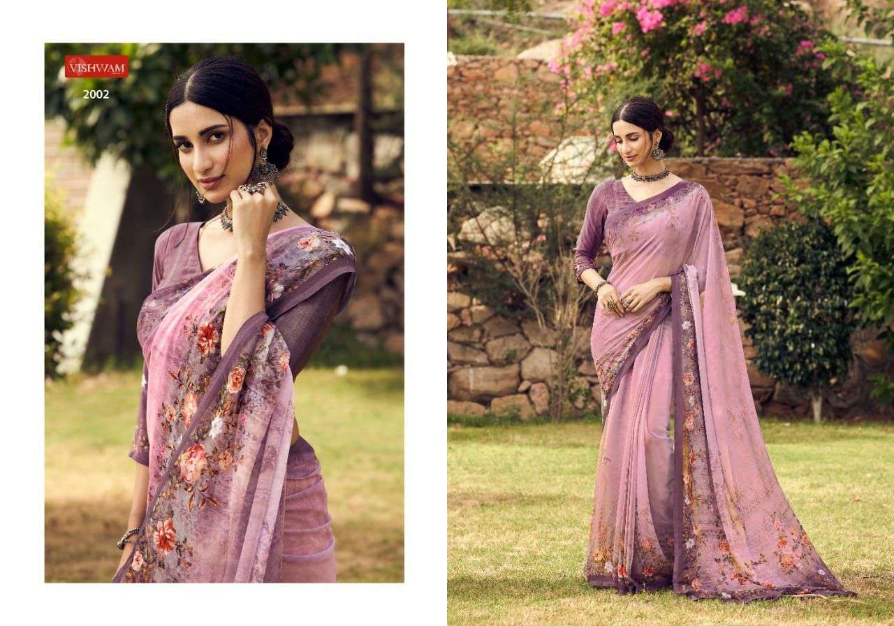 FLYING SQUIRREL BY VISHWAM 2001 TO 2004 SERIES INDIAN TRADITIONAL WEAR COLLECTION BEAUTIFUL STYLISH FANCY COLORFUL PARTY WEAR & OCCASIONAL WEAR GEORGETTE SAREES AT WHOLESALE PRICE