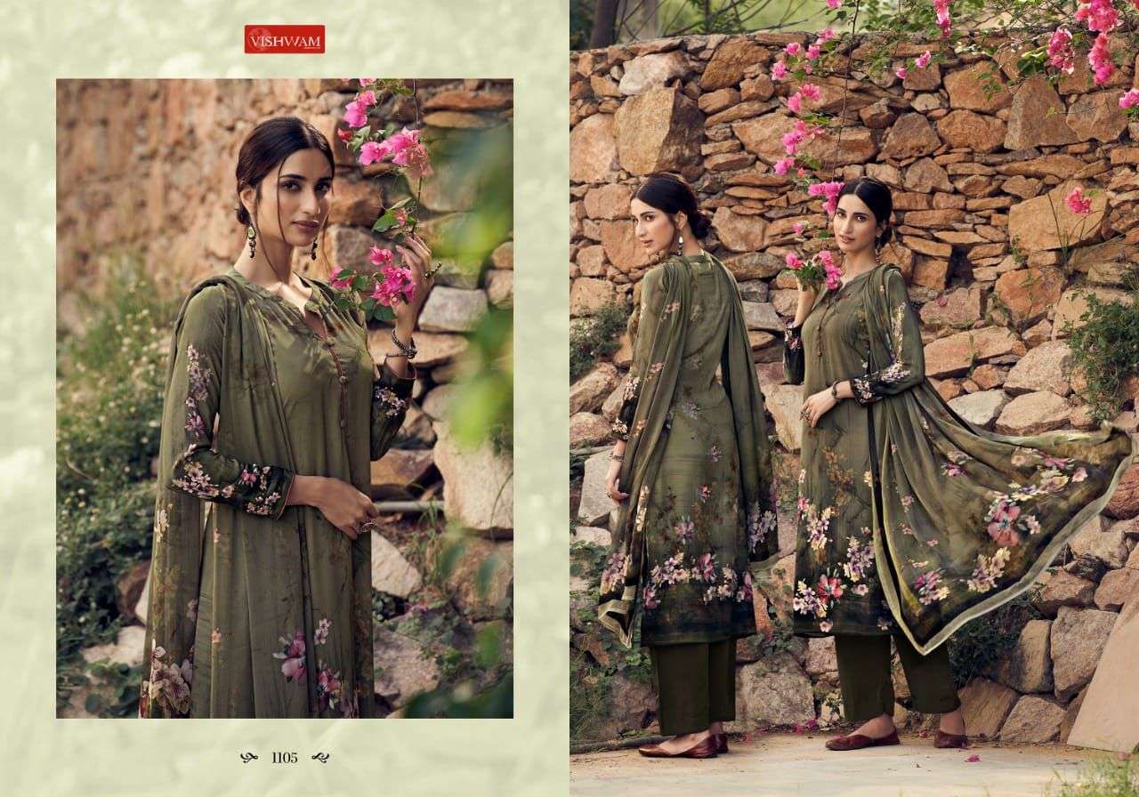 CAFE LATTE VOL-11 BY VISHWAM FABRICS 1101 TO 1111 SERIES INDIAN TRADITIONAL WEAR COLLECTION BEAUTIFUL STYLISH FANCY COLORFUL PARTY WEAR & OCCASIONAL WEAR HEAVY CREPE PRINT DRESSES AT WHOLESALE PRICE