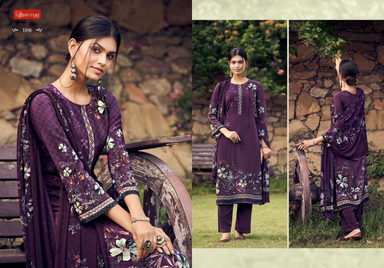 CAFE LATTE VOL-11 BY VISHWAM FABRICS 1101 TO 1111 SERIES INDIAN TRADITIONAL WEAR COLLECTION BEAUTIFUL STYLISH FANCY COLORFUL PARTY WEAR & OCCASIONAL WEAR HEAVY CREPE PRINT DRESSES AT WHOLESALE PRICE