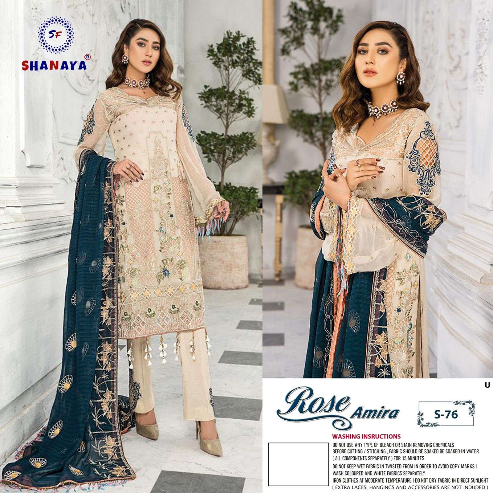Shanaya Hit Design S-76 By Shanaya Fashion Designer Pakistani Suits Beautiful Fancy Colorful Stylish Party Wear & Occasional Wear Heavy Faux Georgette Embroidered Dresses At Wholesale Price