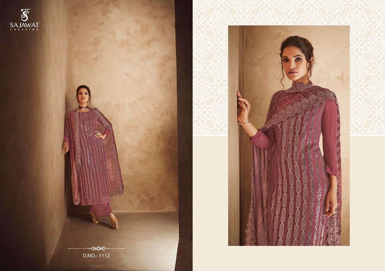 PANKHI VOL-2 BY SAJAWAT CREATION 1111 TO 1114 SERIES BEAUTIFUL SUITS COLORFUL STYLISH FANCY CASUAL WEAR & ETHNIC WEAR HEAVY FAUX GEORGETTE DRESSES AT WHOLESALE PRICE