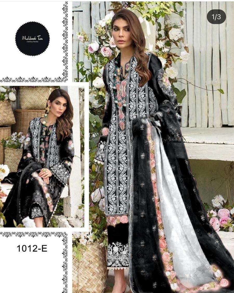 MEHBOOB 7773 COLOURS BY MEHBOOB TEX 7773-A TO 7773-E SERIES PAKISTANI STYLISH BEAUTIFUL COLOURFUL PRINTED & EMBROIDERED PARTY WEAR & OCCASIONAL WEAR CAMBRIC LAWN EMBROIDERED DRESSES AT WHOLESALE PRICE