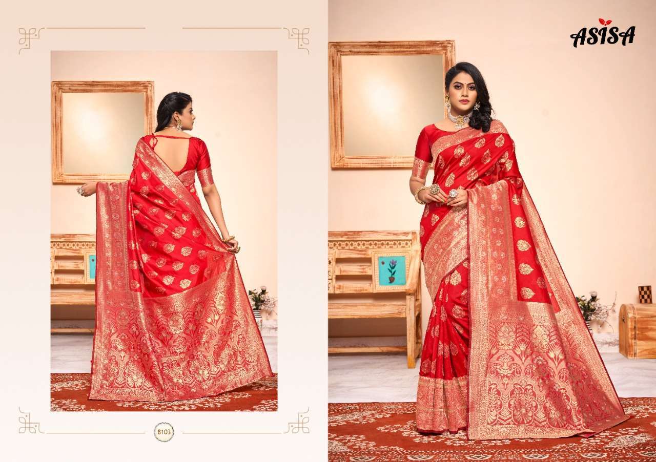 CHHAYA BY ASISA 8101 TO 8109 SERIES INDIAN TRADITIONAL WEAR COLLECTION BEAUTIFUL STYLISH FANCY COLORFUL PARTY WEAR & OCCASIONAL WEAR COTTON SILK SAREES AT WHOLESALE PRICE