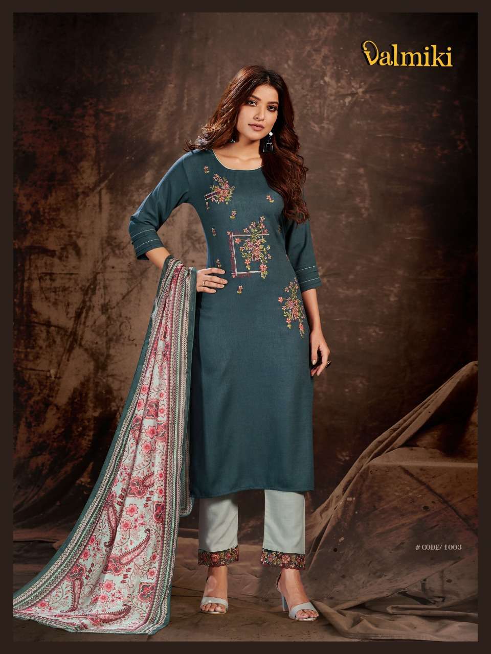 VALMIKI BY Z BLACK 1001 TO 1006 SERIES BEAUTIFUL SUITS COLORFUL STYLISH FANCY CASUAL WEAR & ETHNIC WEAR RAYON EMBROIDERED DRESSES AT WHOLESALE PRICE